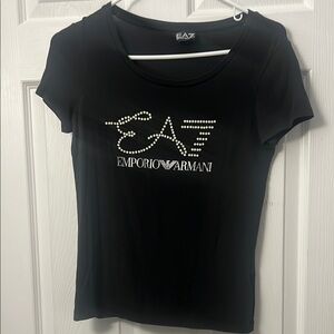 Emporio Armani Black Fitted Short Sleeve T-Shirt